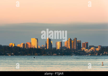 Skyline von Downtown Bellevue, Seattle, Washington State, USA Stockfoto