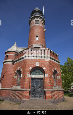 Leuchtturm Holtenau am Nordufer des Nord-Ostsee-Kanal in Kiel, Schleswig-Holstein, Norddeutschland, Deutschland, Stockfoto