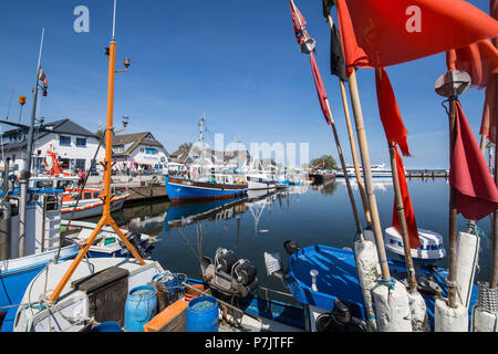 Hafen von Vitt auf der Insel Hiddensee Stockfoto