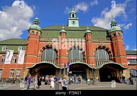 Europa, Deutschland, Schleswig-Holstein, Hansestadt Lübeck, 'Hauptbahnhof' (Hauptbahnhof), Portal, 1908 erbaute Backsteingebäude, Stockfoto