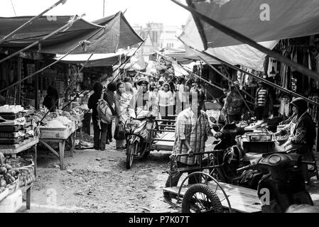 Die Szene auf dem Markt der kutacane, Indonesien Stockfoto