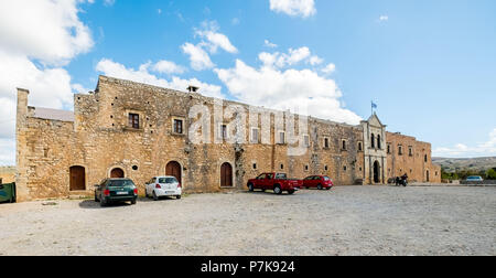 Moni Arkadi Kloster, National Monument von Kreta in den Kampf um die Unabhängigkeit, Außenansicht, Kreta, Griechenland, Europa Stockfoto