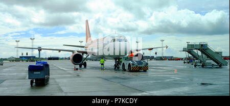 Easyjet Flugzeug am Flughafen Kopenhagen - Kastrup Stockfoto