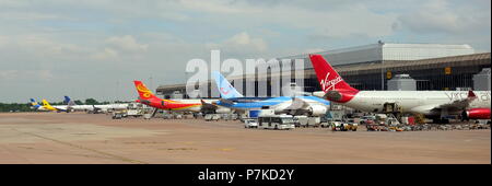 Manchester & die Kopenhagener Flughäfen Stockfoto