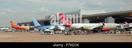 Manchester Flughafen und Flughafen Kopenhagen Kastrup Stockfoto