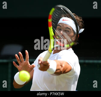 RAFAEL NADAL, der Wimbledon Championships 2018, die Wimbledon Championships 2018 DIE ALL ENGLAND TENNIS CLUB, 2018 Stockfoto