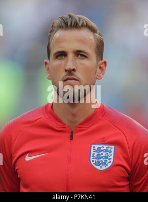 Samara, Russland. 7. Juli 2018. Russland. 7. Juli 2018. Russland. 7. Juli 2018. Harry Kane ENGLAND SCHWEDEN V England, 2018 FIFA WORLD CUP RUSSLAND, 07. Juli 2018 GBC 9371 Schweden v England 2018 FIFA WM Stadion Spartak Moskau Russland STRENG REDAKTIONELLE VERWENDUNG NUR. Wenn der Spieler/Spieler in diesem Bild dargestellt ist/Spielen für einen englischen Club oder das England National Team. Dann ist dieses Bild darf nur für redaktionelle Zwecke verwendet werden. Keine kommerzielle Nutzung. Folgende Verwendungen sind auch dann eingeschränkt, wenn in einem redaktionellen Kontext: Verwendung in Verbindung mit oder als Teil eines nicht autorisierten Audio-, Video-, Daten-, fixture Lis Stockfoto
