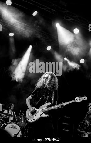 Glenn Hughes durchgeführt letzte Nacht 6. Juli in Pordenone (Italien) am Blues Festival Pordenone 2018 Pordenone, Italien. 7. Juli 2018. Credit: Denis Ulliana/Alamy leben Nachrichten Stockfoto