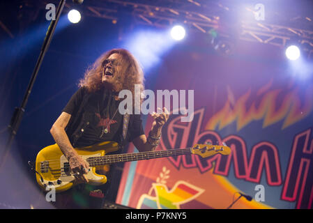 Glenn Hughes durchgeführt letzte Nacht 6. Juli in Pordenone (Italien) am Blues Festival Pordenone 2018 Pordenone, Italien. 7. Juli 2018. Credit: Denis Ulliana/Alamy leben Nachrichten Stockfoto