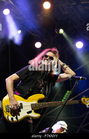 Glenn Hughes durchgeführt letzte Nacht 6. Juli in Pordenone (Italien) am Blues Festival Pordenone 2018 Pordenone, Italien. 7. Juli 2018. Credit: Denis Ulliana/Alamy leben Nachrichten Stockfoto