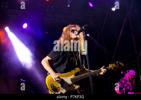 Glenn Hughes durchgeführt letzte Nacht 6. Juli in Pordenone (Italien) am Blues Festival Pordenone 2018 Pordenone, Italien. 7. Juli 2018. Credit: Denis Ulliana/Alamy leben Nachrichten Stockfoto