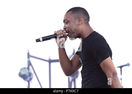 Wiley, die am ersten Tag des Wireless Festival, in Finsbury Park, nördlich von London. PRESS ASSOCIATION Foto. Bild Datum: Freitag, Juli 6th, 2018 Stockfoto