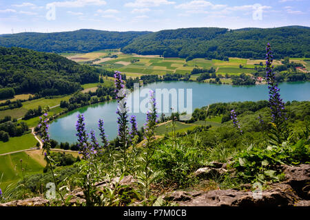 Happurger sehen, Blick von der Houbirg bei Happurg, die Sorte Hersbrucker Alb, Mittelfranken, Franken, Bayern, Deutschland Stockfoto