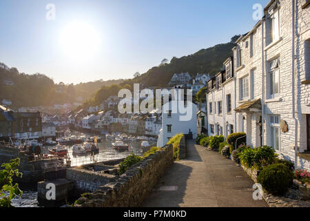 Fischereihafen, Polperro, Cornwall, England, Großbritannien Stockfoto