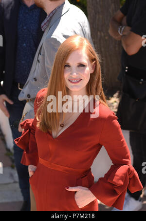 Mai 17, 2017 - Cannes, Frankreich: Jessica Chastain besucht die Jury photocall während des 70. Filmfestival in Cannes. essica Chastain lors du 70eme Festival de Cannes. *** Frankreich/KEINE VERKÄUFE IN DEN FRANZÖSISCHEN MEDIEN *** Stockfoto