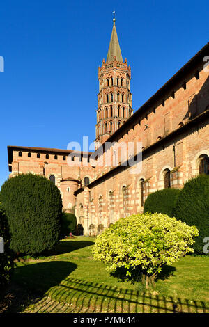 Frankreich, Haute Garonne, Toulouse, ein Anschlag auf El Camino de Santiago, Saint Sernin Basilika als Weltkulturerbe der UNESCO Stockfoto
