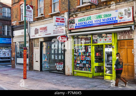 England, London, Shorditch, Brick Lane, Street Scene Stockfoto