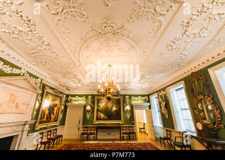 England, London, Bloomsbury, Brunswick Square, das Foundling Museum, der Hof Zimmer Stockfoto