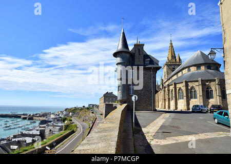 Frankreich, baute der Oberstadt, Granville, Cotentin, Manche auf einer felsigen Landzunge auf der fernöstlichen Punkt der Bucht von Mont Saint Michel Stockfoto