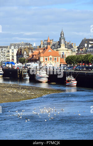 Frankreich, Calvados, Pays d'Auge, Trouville sur Mer, der Hafen Stockfoto