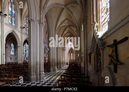 Frankreich, Calvados, Pays d'Auge, Villers-sur-Mer, St. Martin Kirche Stockfoto