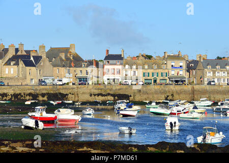 Frankreich, Manche, Cotentin, Barfleur, "Les Plus beaux villages de France (Schönste Dörfer Frankreichs), Hafen Stockfoto