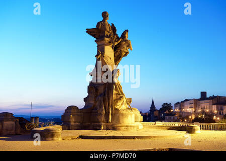 Frankreich, Charente, Angouleme, Carnot Denkmal auf der Stadtmauer Stockfoto