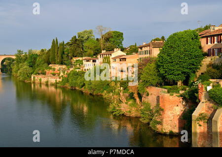 Frankreich, Tarn, Albi, die bischöfliche Stadt, als Weltkulturerbe von der UNESCO, den Fluss Tarn Banken Stockfoto