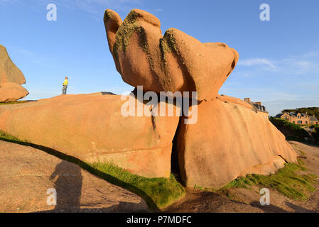 Frankreich, Cotes d'Armor, Perros Guirec, Ploumanac'h, rosa Granit Küste (Côte de Granit Rose), Pointe de Squewel Stockfoto