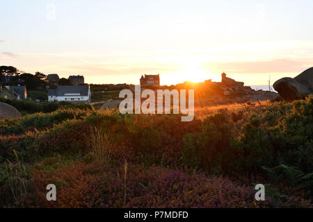 Frankreich, Cotes d'Armor, Perros Guirec, Ploumanac'h, rosa Granit Küste (Côte de Granit Rose), Pointe de Squewel Stockfoto