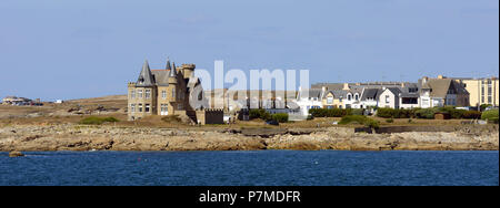 Frankreich, Morbihan, Quiberon Halbinsel, Wild Coast, Beg äh Lann, Turpault Schloss Stockfoto