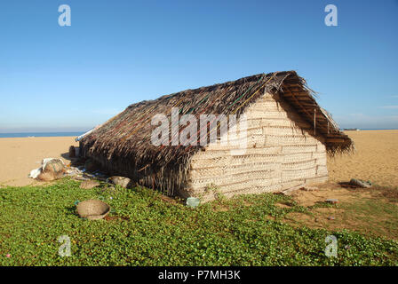 Hütte am Strand Negombo, westliche Provinz, Sri Lanka, Asien. Stockfoto
