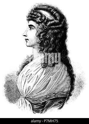 Charlotte von Stein. Nach dem Selbstbildnis von 1790 von G.Wolf, Charlotte von STein 1910 eingraviert Stockfoto