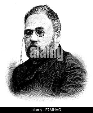 Émile Zola Édouard Charles Antoine (geboren am 2. April 1840 in Paris, † 29. September 1902 in Paris), französischer Schriftsteller und Journalist, 1895 Stockfoto