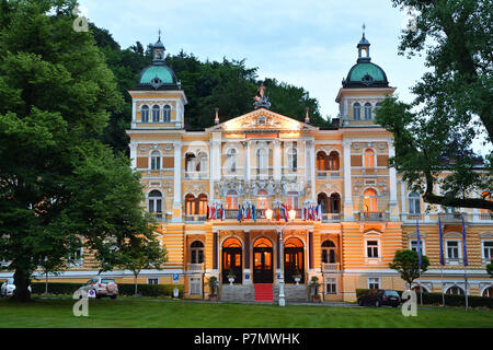 Tschechische Republik, Westböhmen, Marianske Lazne (Marienbad), thermische Stadt, luxuriöse Hotel Nové Lázne, neue Spa Stockfoto