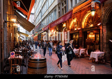 Frankreich, Rhone, Lyon, historische Stätte, die zum Weltkulturerbe der UNESCO, Cordeliers Bezirk, Merciere Straße Stockfoto