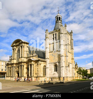 Frankreich, Seine Maritime, Le Havre, Stadt von Auguste Perret wieder aufgebaut als Weltkulturerbe von der UNESCO, die Kathedrale von Notre Dame de Grâce Stockfoto