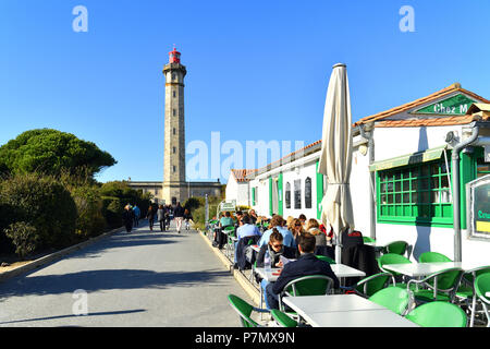 Frankreich, Charente Maritime, Ile de Ré, Saint Clement des Baleines, der Leuchtturm, erbaut im Jahre 1849 Stockfoto