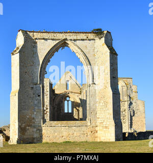 Frankreich, Charente Maritime, Ile de Re, La Couarde-sur-Mer, Les Plus beaux villages de France (Schönste Dörfer Frankreichs), die "chatelier "Abtei im 12. Jahrhundert gegründet und im Jahre 1623 zerstörten Stockfoto