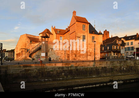 Frankreich, Calvados, Pays d'Auge, Honfleur, die lieutenance von Vieux Bassin (alten Becken) Stockfoto