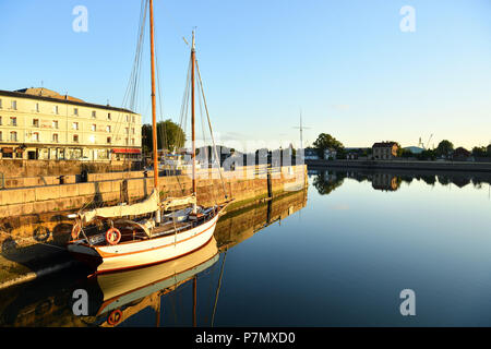 Frankreich, Calvados, Pays d ' Auge, Honfleur, Hafen Stockfoto