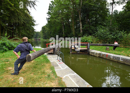 Frankreich, Ille et Vilaine, Hede, die 11 sieht der Kanal d'Ille und Rance Stockfoto