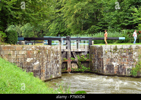 Frankreich, Ille et Vilaine, Hede, die 11 sieht der Kanal d'Ille und Rance Stockfoto