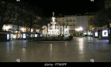 FUENTE DE LOS GIGANTES REALIZADA EN EL SIGLO XVII Y TRASLADADA A LA PLAZA BIBARRAMBLA EN 1940. Ort: Außen, SPANIEN. Stockfoto