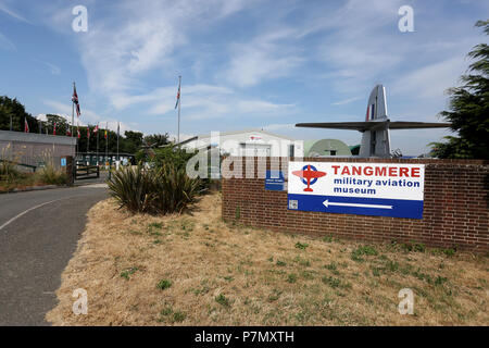 Allgemeine Ansichten des Tangmere Military Aviation Museum in Tangmere, Chichester, West Sussex, UK. Stockfoto