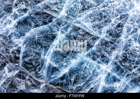 Eis Details aus einer Eishöhle im Zentrum von Spitzbergen, Svalbard Stockfoto