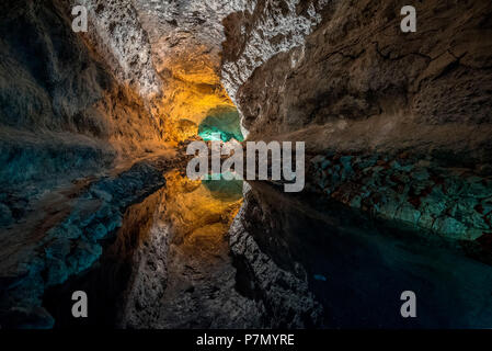 La Cueva de los Verdes, Lanzarote, Kanaren, Spanien, Europa Stockfoto