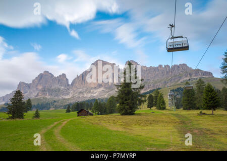 Roda di Vael Aussicht in der Nähe von Passo Costalunga, Provinz Bozen, Südtirol, Trentino Alto Adige, Italien Stockfoto