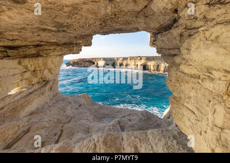 Zypern, Ayia Napa, die Grotten am Kap Greco Stockfoto