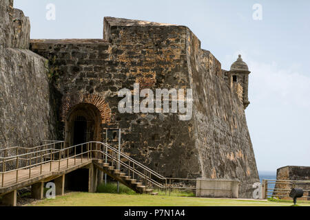 Castillo de San Cristobal in San Juan, Puerto Rico Stockfoto